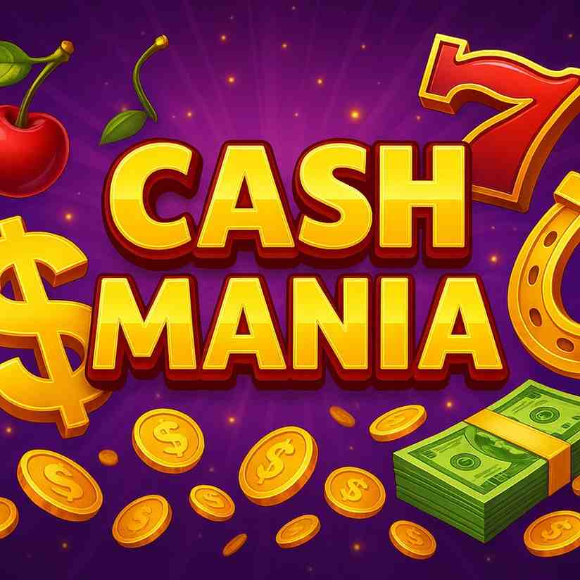 Imagem do jogo Cash Mania com símbolos coloridos em destaque