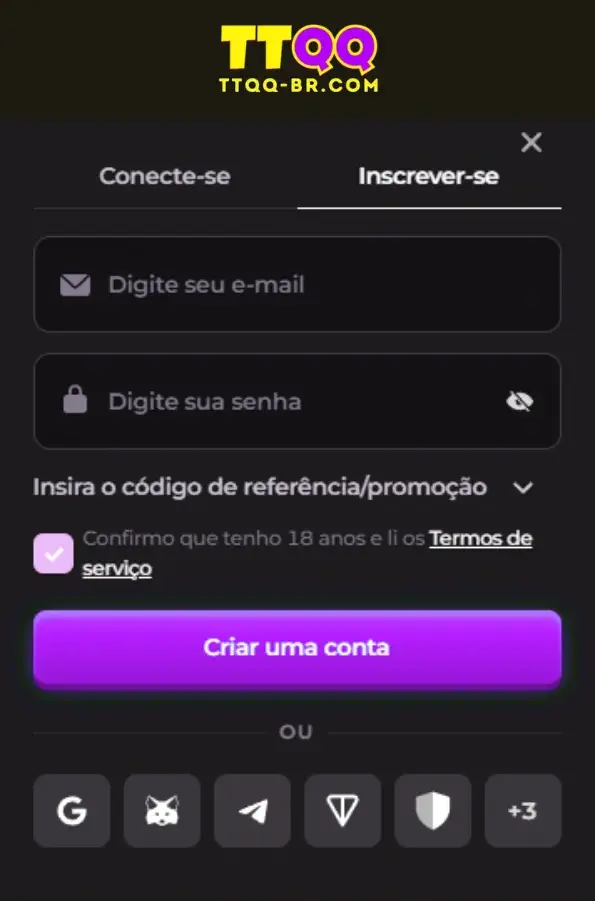 Registro rápido para acessar jogos do TTQQ cassino